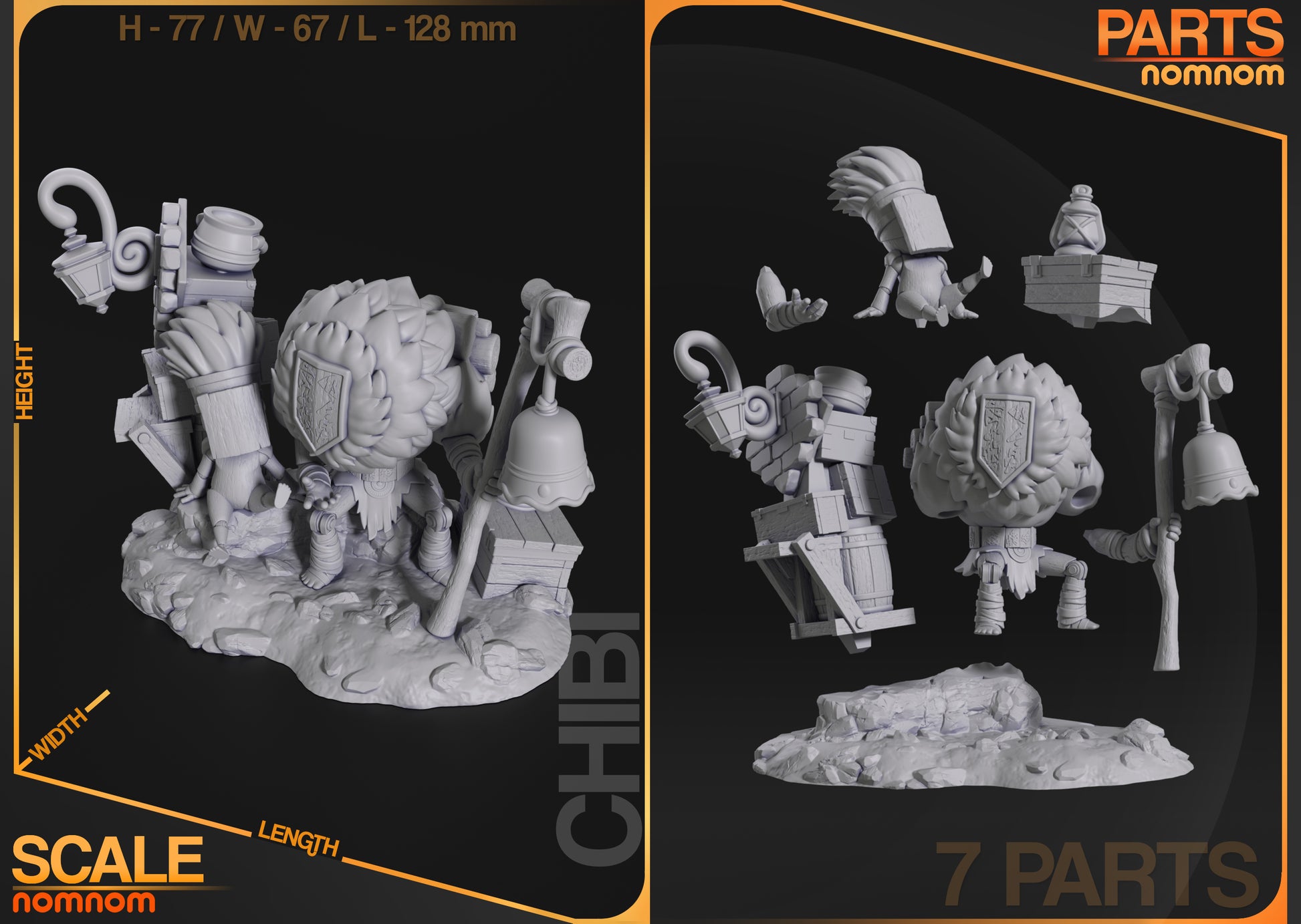 Chibi Expedition Companions | Resin Garage Kit Figure Anime Fan Art | Nomnom Figures