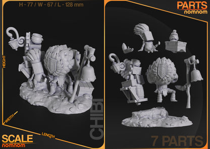 Chibi Expedition Companions | Resin Garage Kit Figure Anime Fan Art | Nomnom Figures