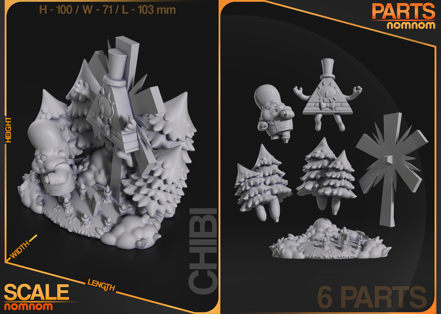 Chibi Terms and Conditions Apply | Resin Garage Kit Figure Anime Fan Art | Nomnom Figures