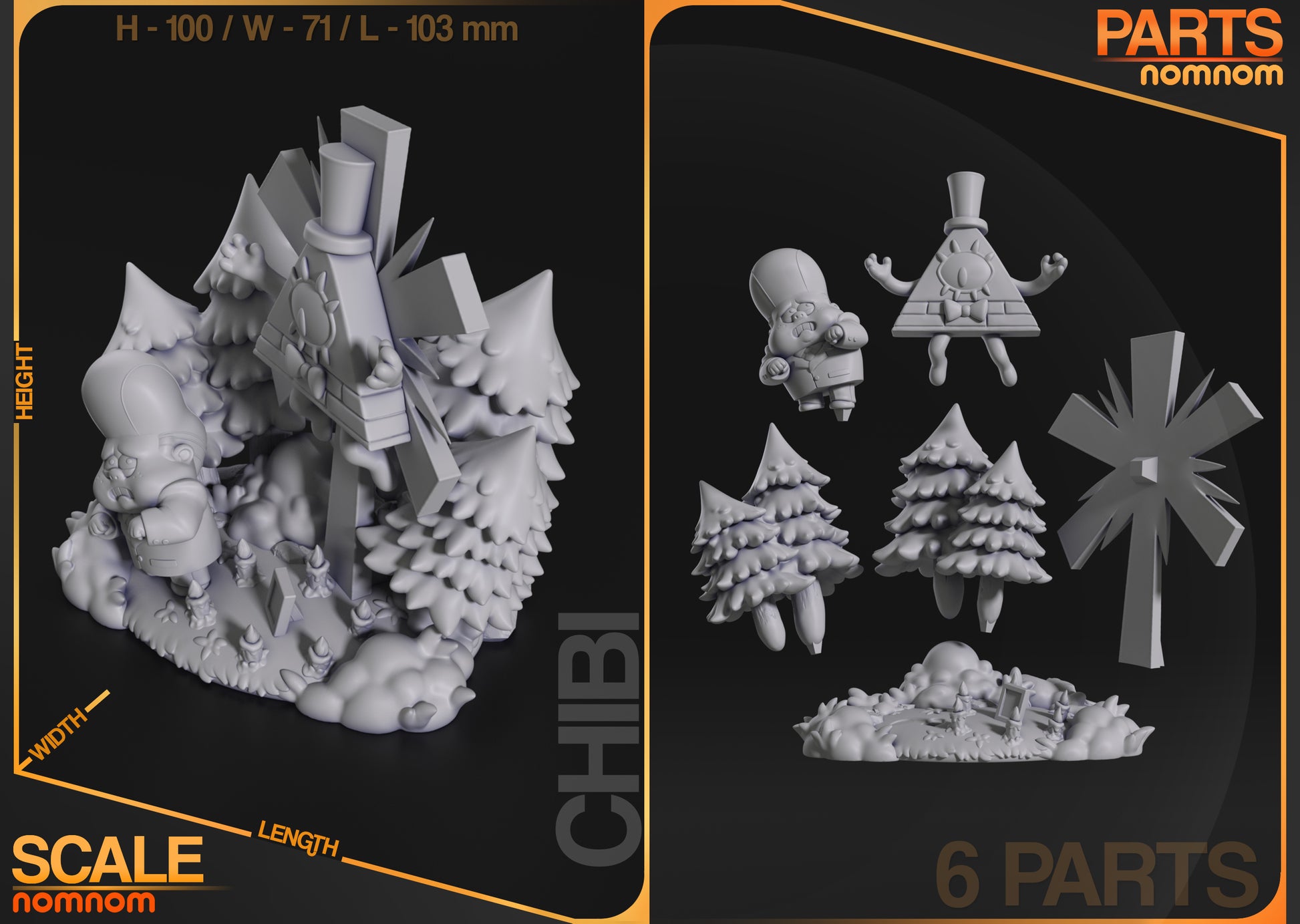 Chibi Terms and Conditions Apply | Resin Garage Kit Figure Anime Fan Art | Nomnom Figures