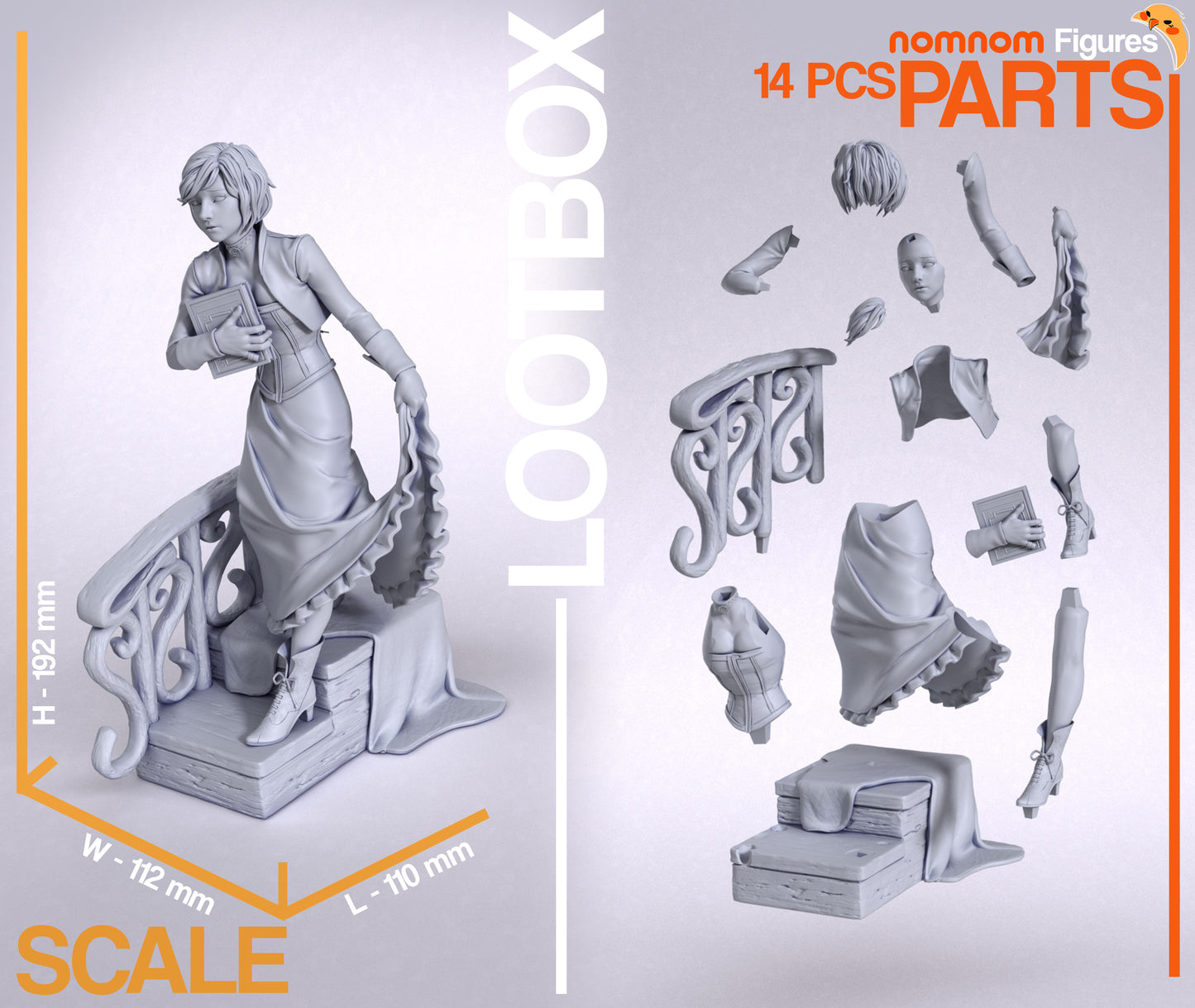 Resourceful Companion | Resin Garage Kit Figure Anime Fan Art | Nomnom Figures