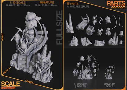 Starter Squad | Resin Garage Kit Figure Fan Art | Nomnom Figures