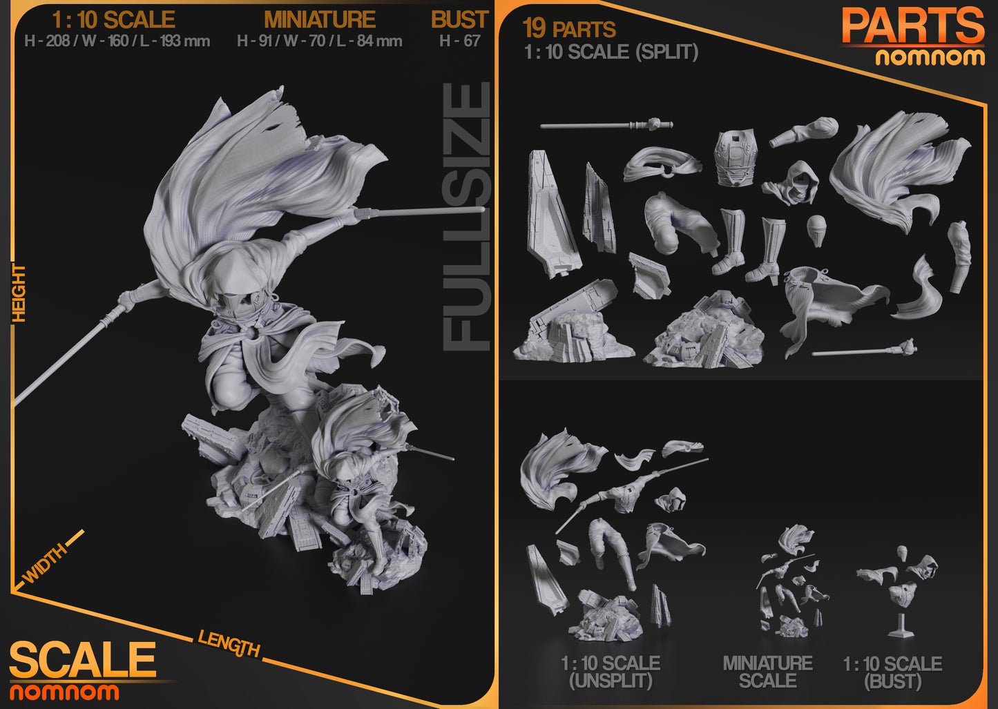 Warring Paths | Resin Garage Kit Figure Show Fan Art | Nomnom Figures