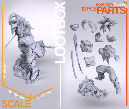Red Wanderer | Resin Garage Kit Figure Anime Fan Art | Nomnom Figures