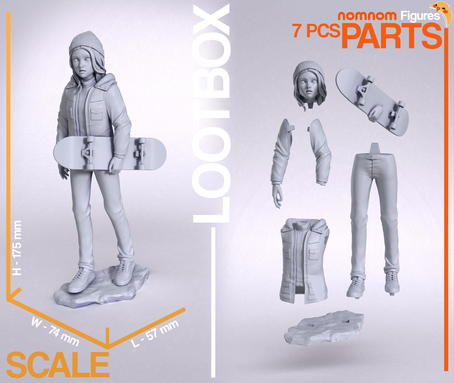 Chibi Sugar Stack Sweetie | Figura de resina Garage Kit Anime Fan Art | Nomnom Figures