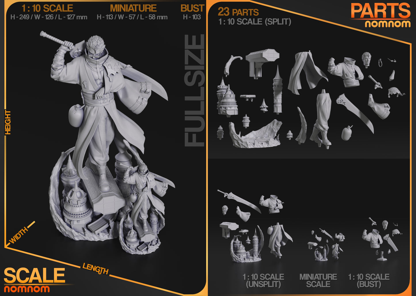 The Last Mentor | Resin Garage Kit Figure Fan Art | Nomnom Figures