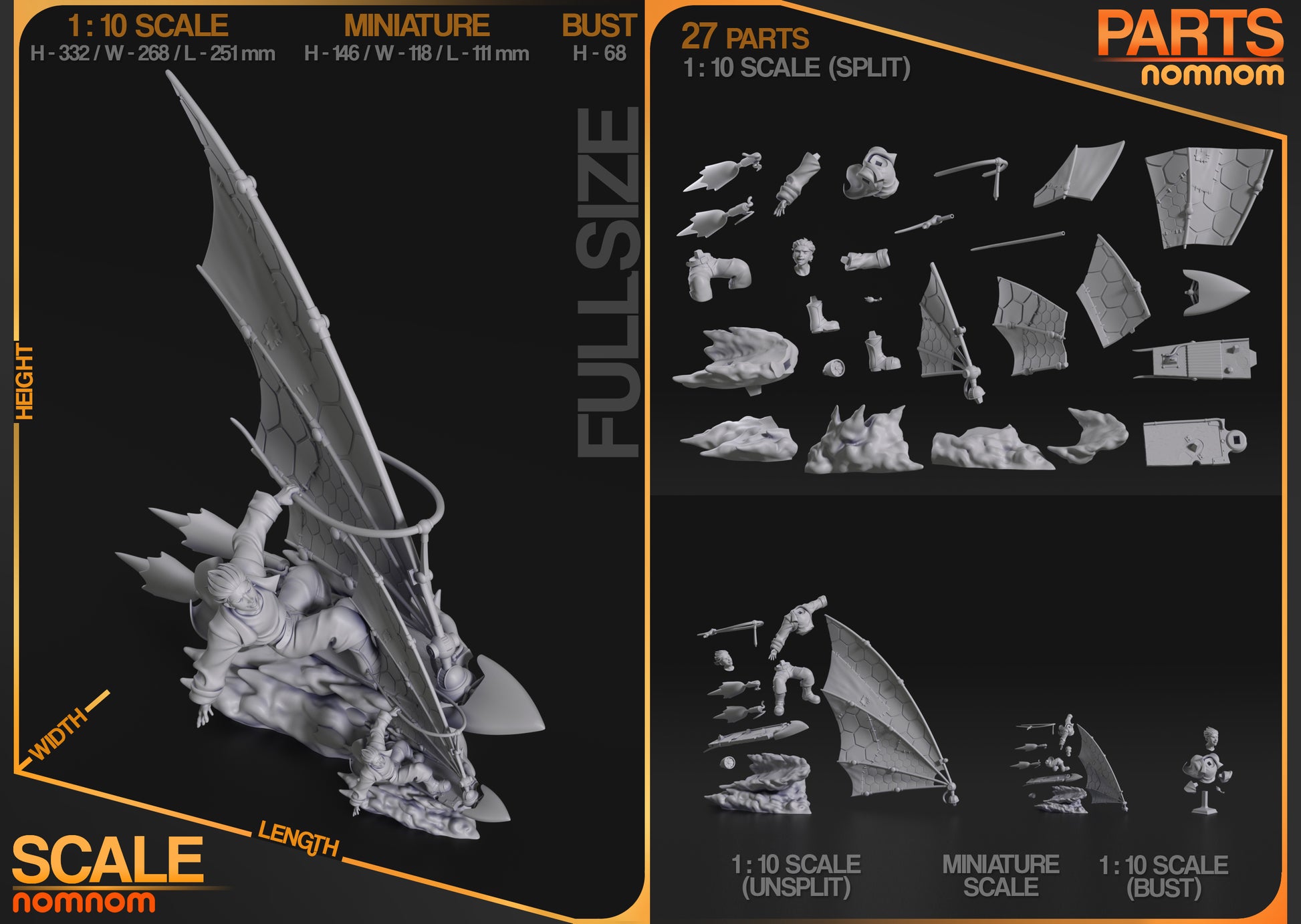 Solar Drifter | Resin Garage Kit Figure Movie Fan Art | Nomnom Figures