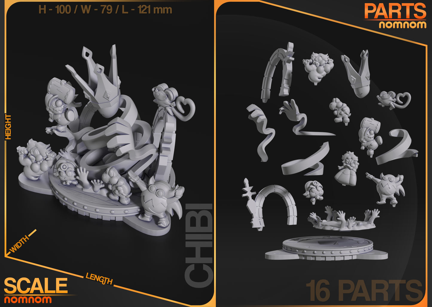 Chibi Paper Plumber | Resin Garage Kit Figure Anime Fan Art | Nomnom Figures