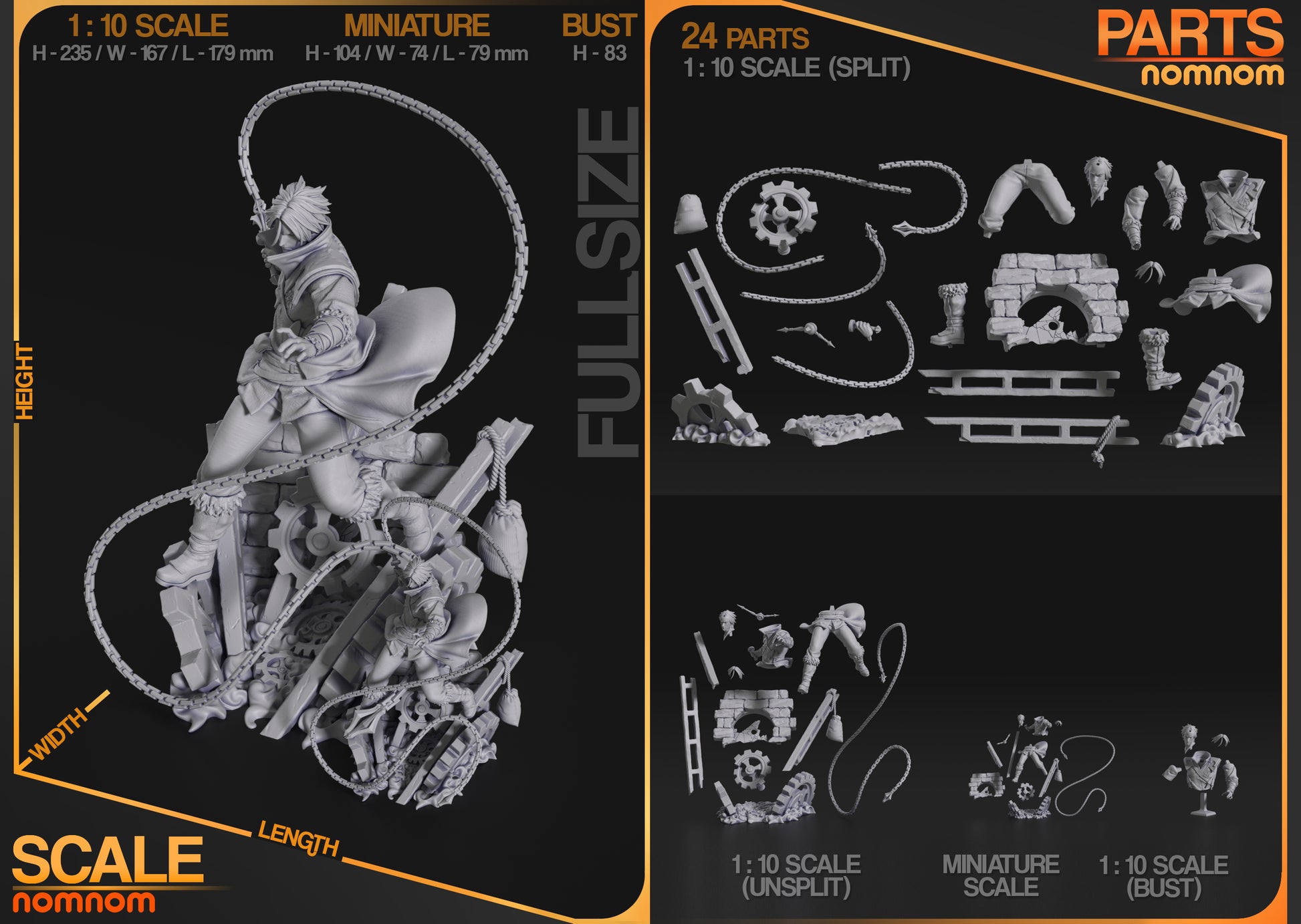 Vampire Hunter | Resin Garage Kit Figure Show Fan Art | Nomnom Figures