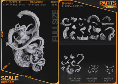 Mastery of Water | Resin Garage Kit Figure Fan Art | Nomnom Figures