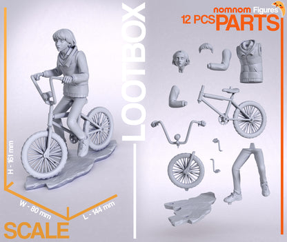 Anime-style resin garage kit figure of Anxious Young Protector by Tattles Told 3D, with detailed sculpt and vibrant paintwork.