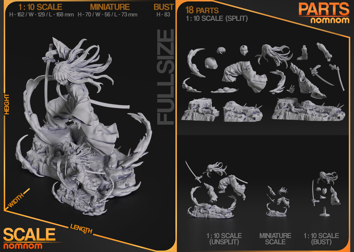 1:10 Child of Mist | Resin Garage Kit Figure Fan Art | Nomnom Figures
