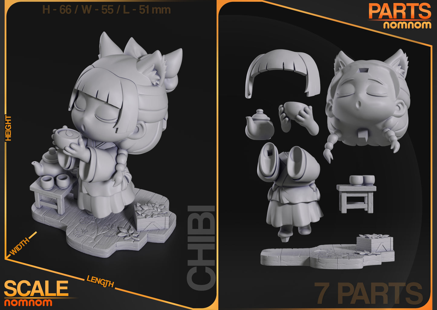 Chibi Apothecary | Resin Garage Kit Figure Anime Fan Art | Nomnom Figures