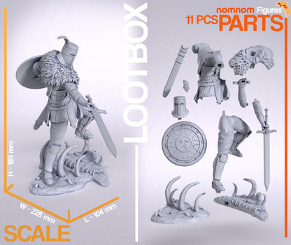 Knight of the Sun | Resin Garage Kit Figure Fan Art | Nomnom Figures