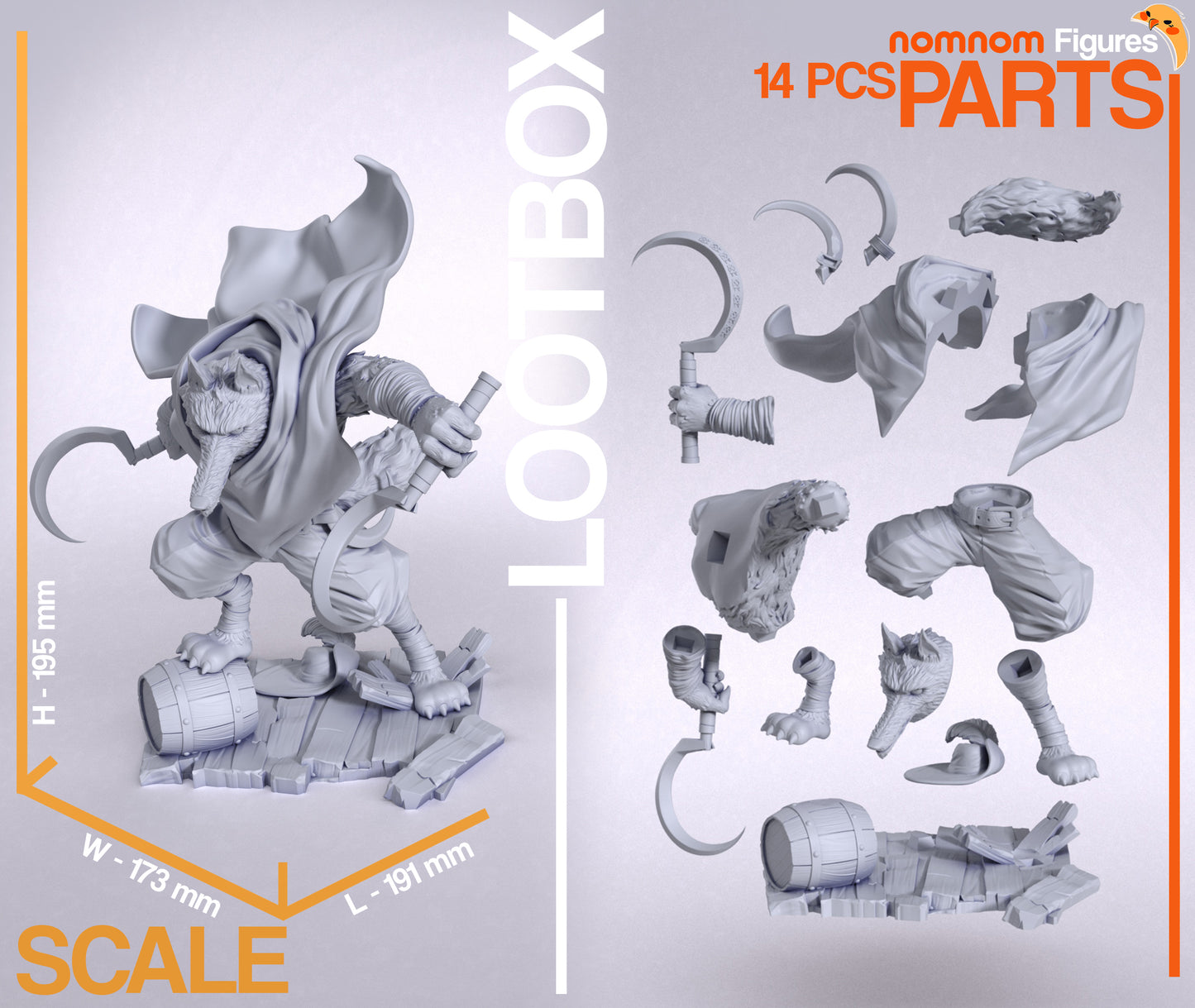 1:10 Red-Eyed Reaper | Resin Garage Kit Figure Game Fan Art | Nomnom Figures