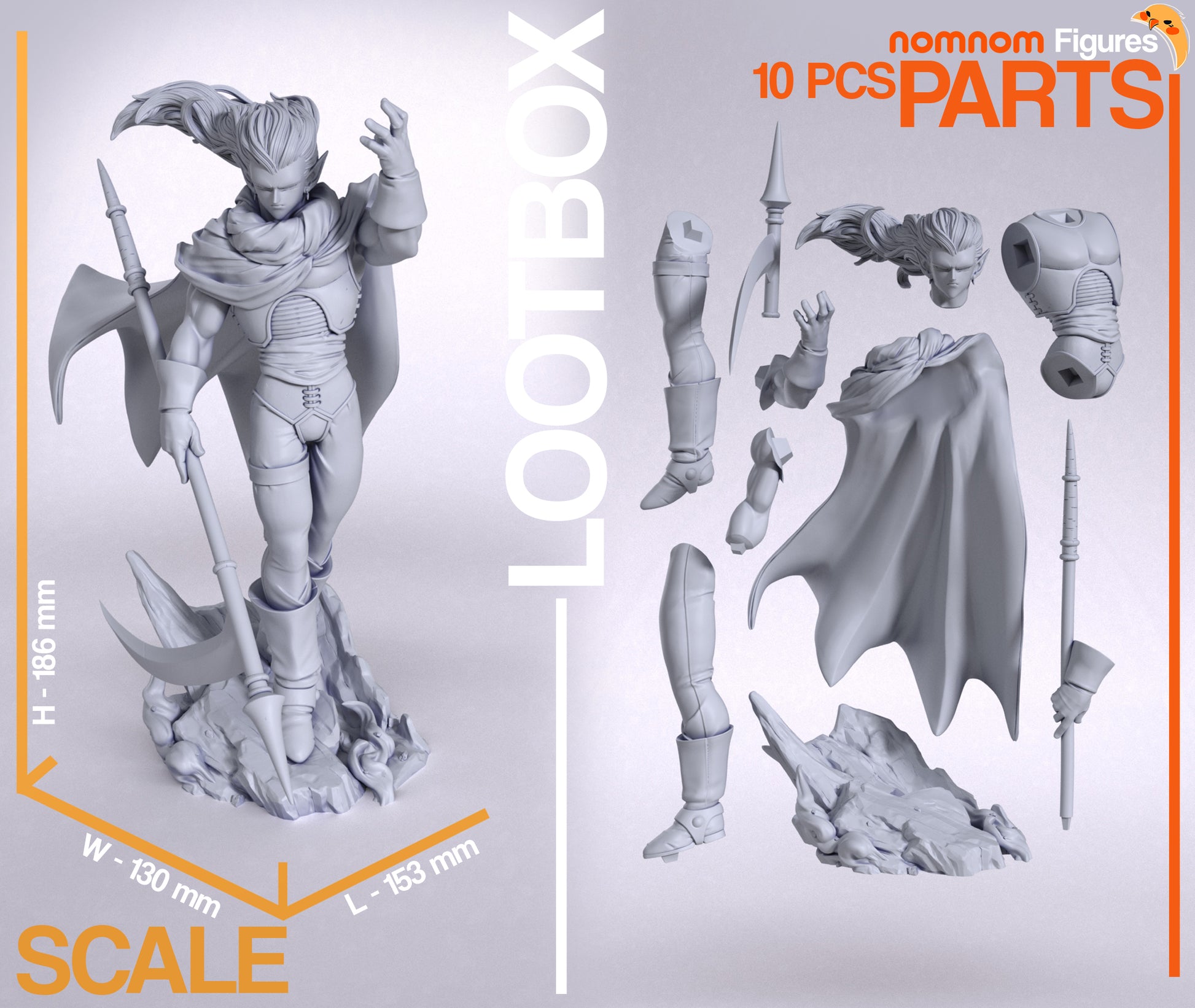 Dark Heir | Resin Garage Kit Figure Game Fan Art | Nomnom Figures