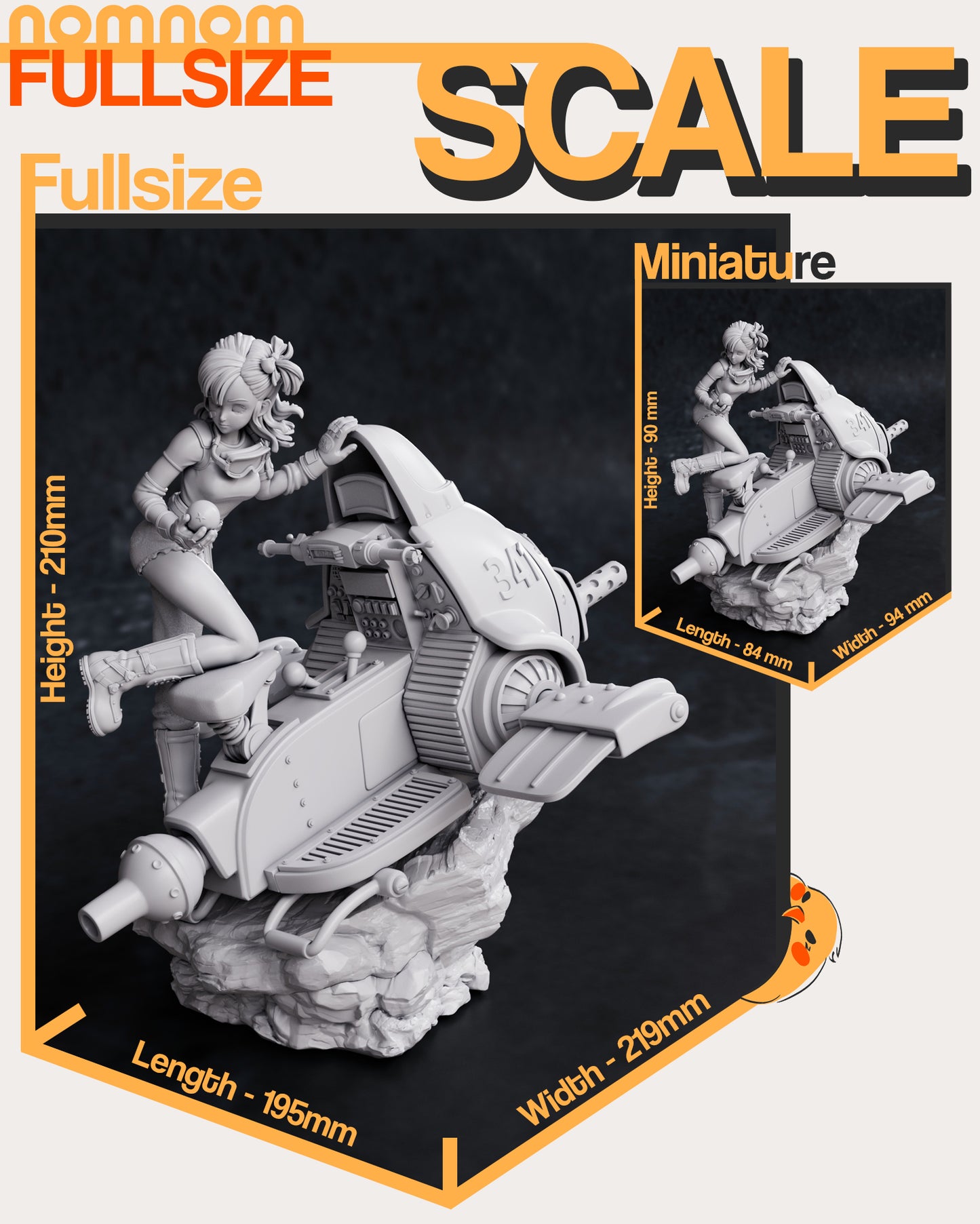 Prodigal Inventor | Resin Garage Kit Sculpture Anime Video Game Fan Art Statue | Nomnom Figures - Tattles Told 3D