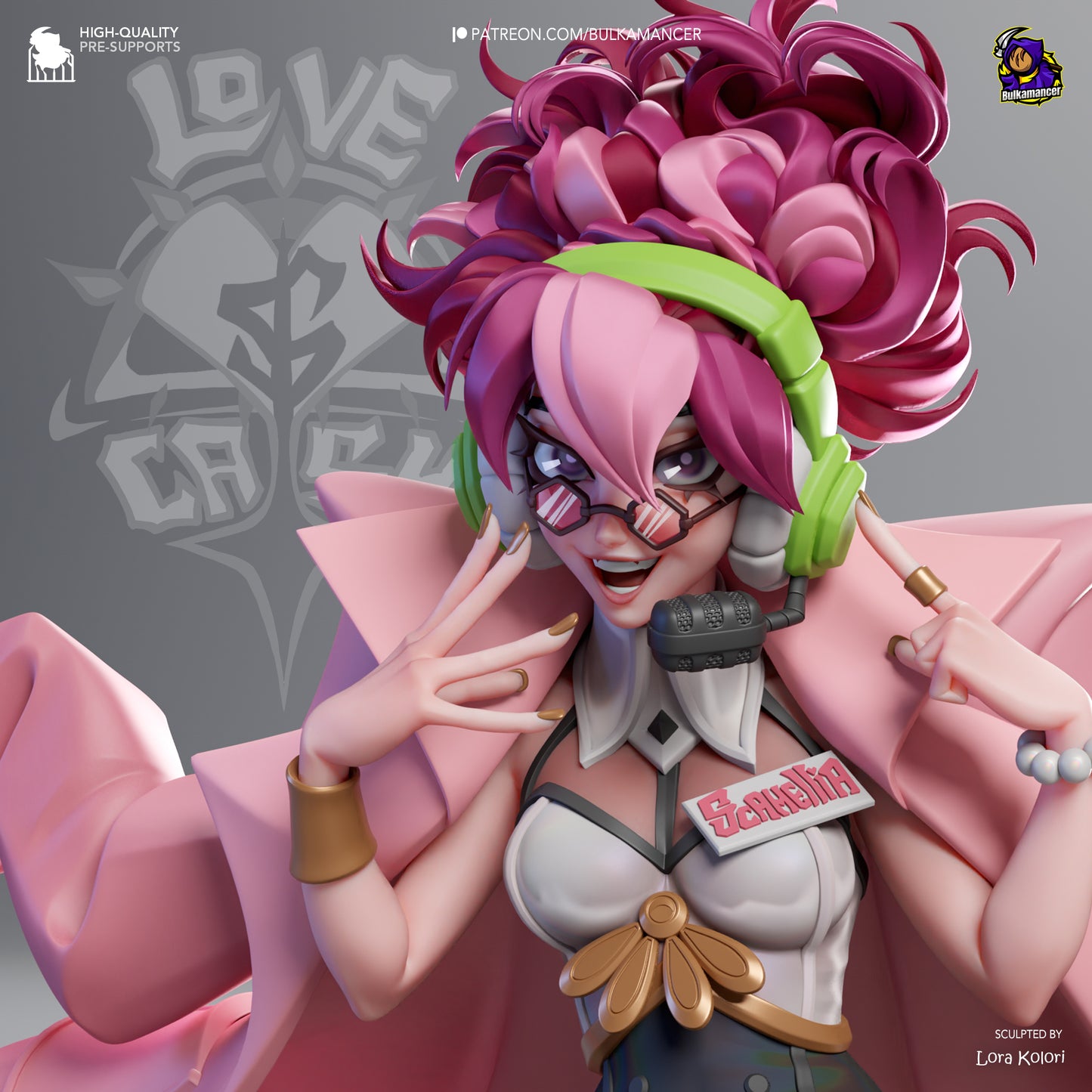 Scamellia | Resin Garage Kit Figure Game Fan Art | Bulkamancer Sculpts