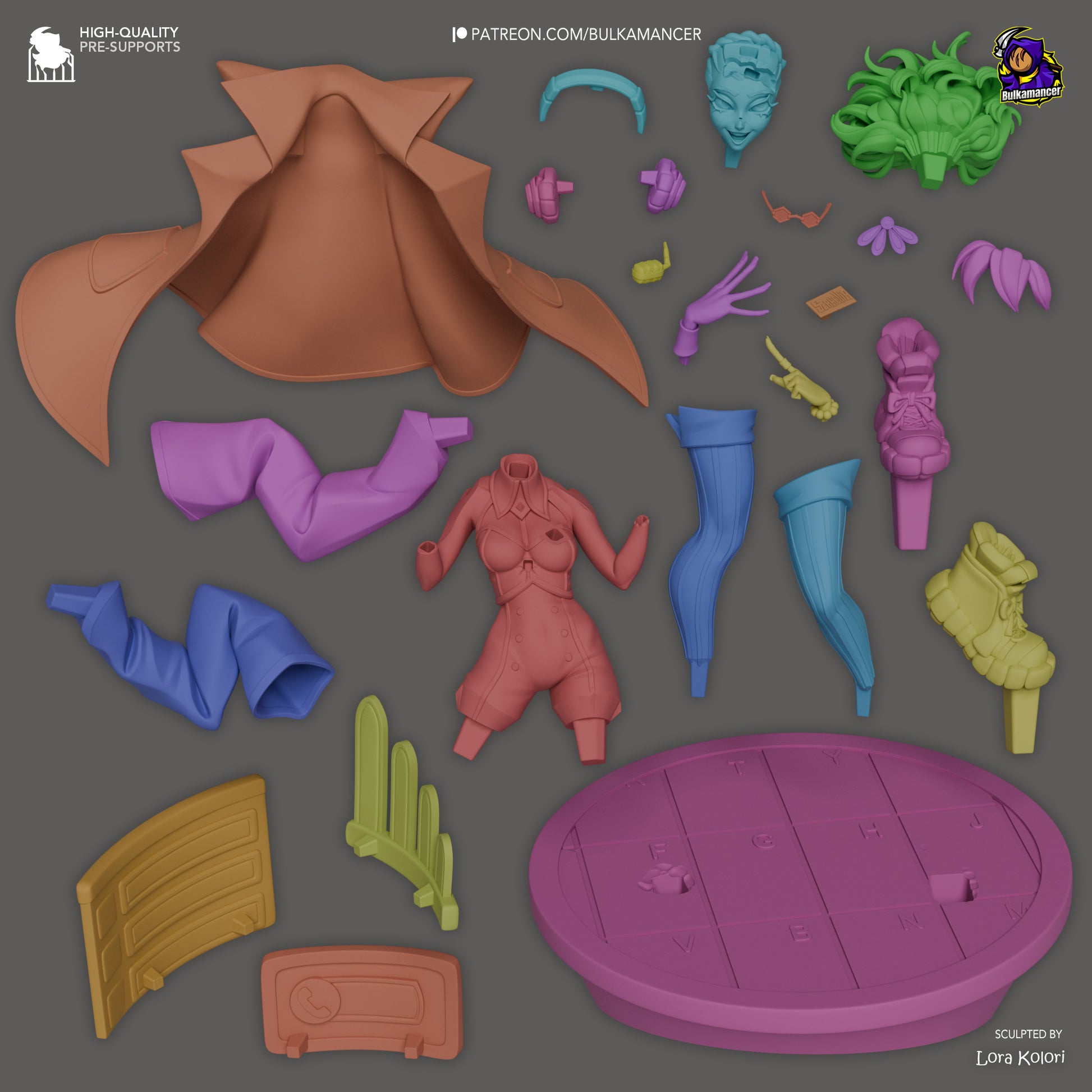 Scamellia | Resin Garage Kit Figure Game Fan Art | Bulkamancer Sculpts