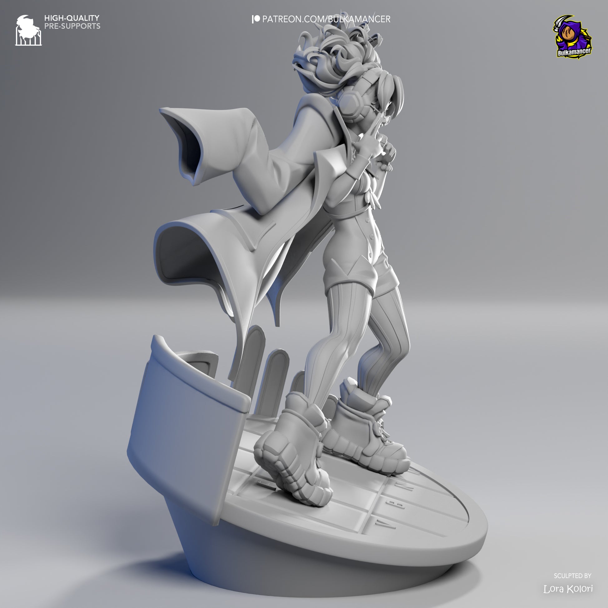 Scamellia | Resin Garage Kit Figure Game Fan Art | Bulkamancer Sculpts