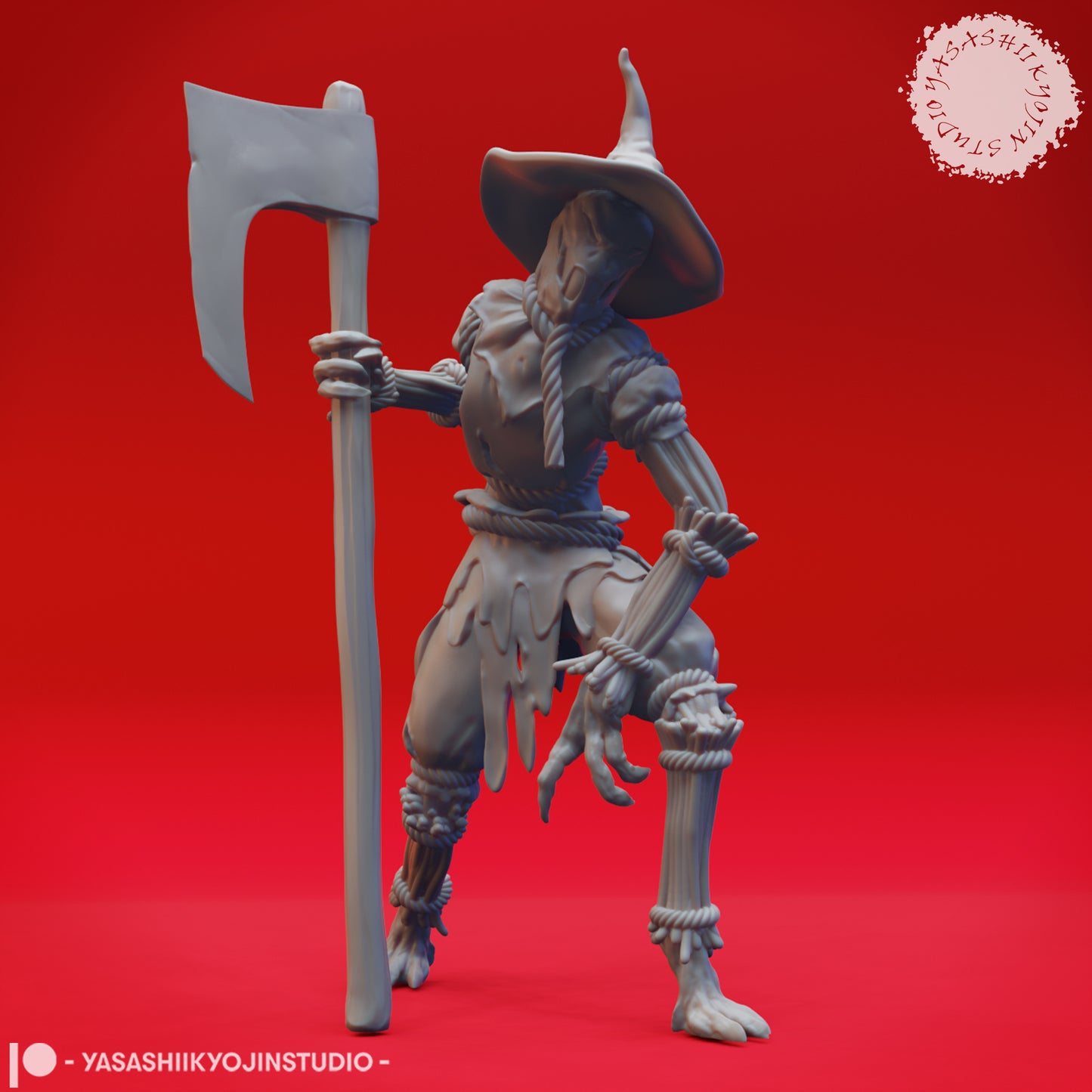Scarecrow | D&D TTRPG Monster Miniature | Yasashii Kyojin Studio
