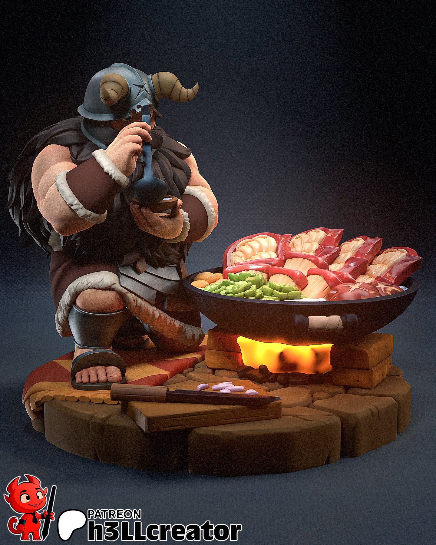 1:12 Culinary Sentinel | Resin Garage Kit Figure Game Fan Art | h3LL creator