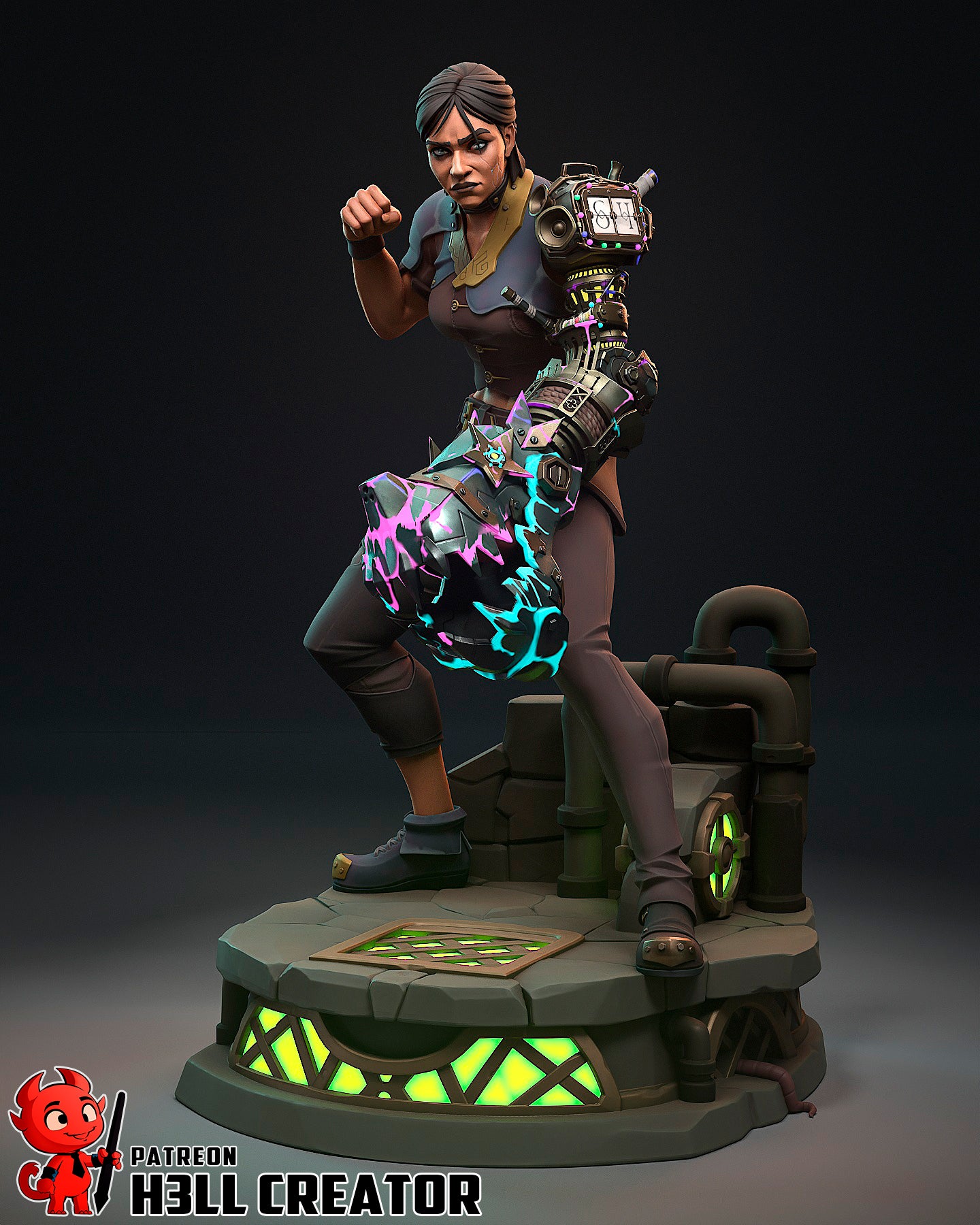 1:12 Hextech Brawler | Resin Garage Kit Figure Game Fan Art | h3LL creator
