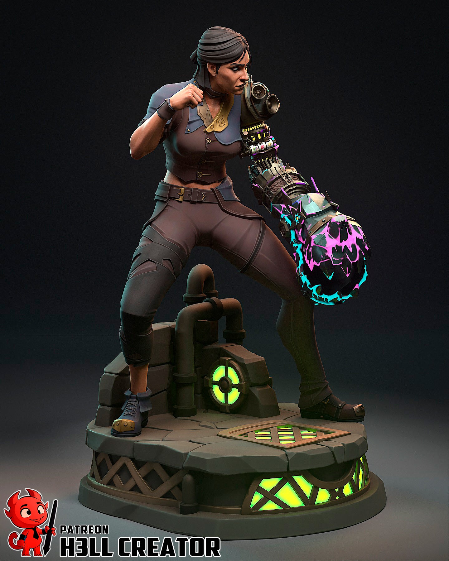 1:12 Hextech Brawler | Resin Garage Kit Figure Game Fan Art | h3LL creator