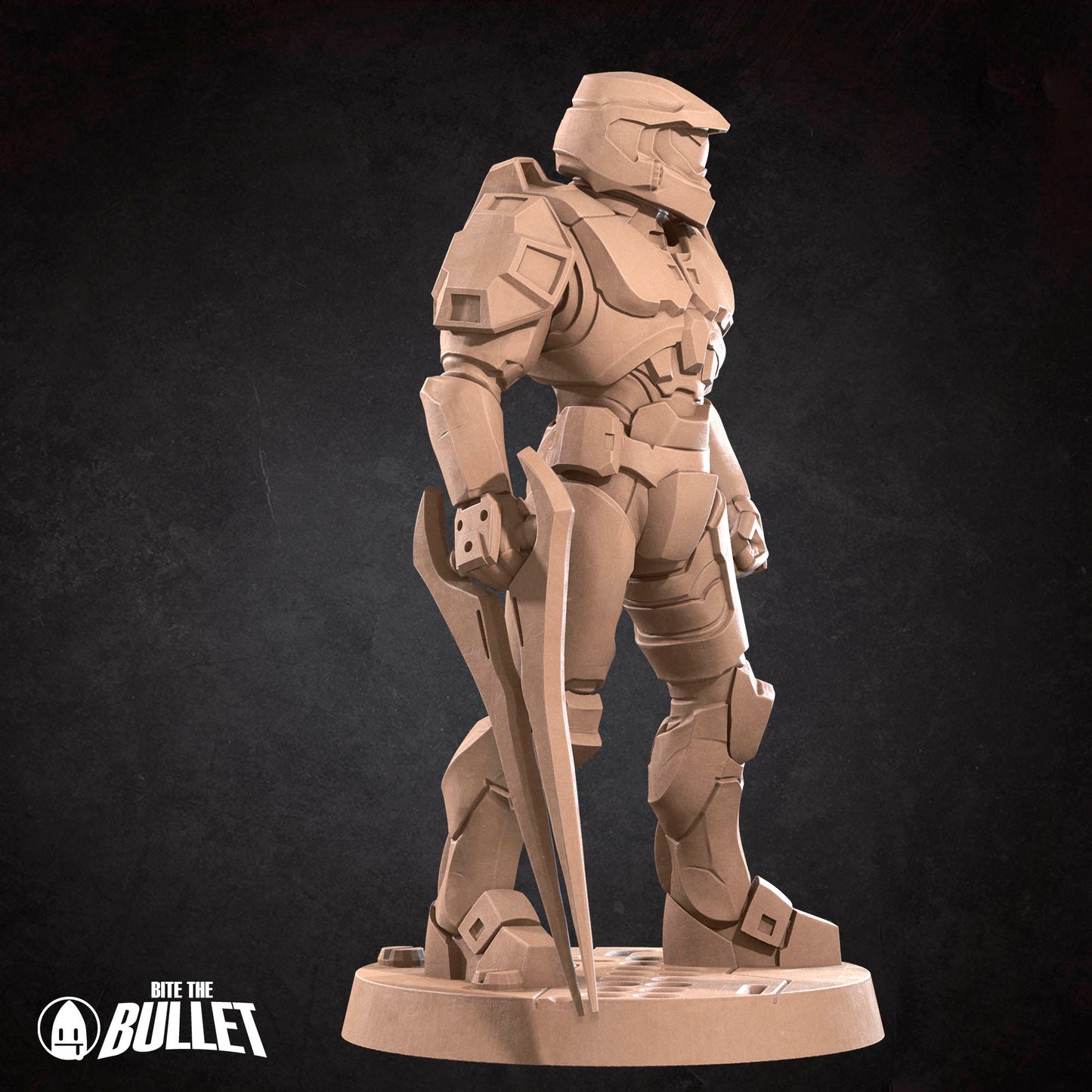 Sierra Warrior D&D TTRPG miniature by Tattles Told 3D, detailed figure with armor and weapon, designed for tabletop gaming.