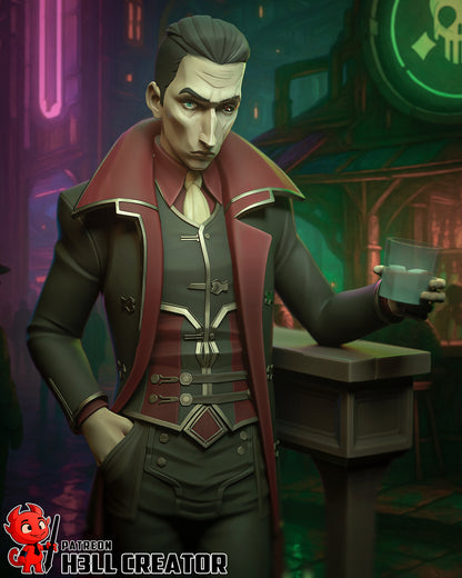 1:12 Undercity Kingpin | Resin Garage Kit Figure Show Fan Art | h3LL creator