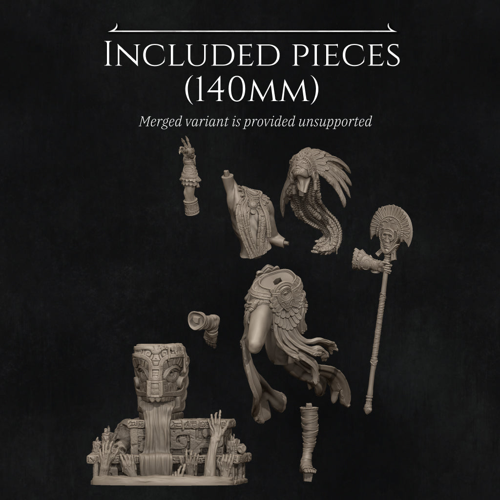 Necalin The Priestess of Death | Garage Resin Kit Statue | D&D TTRPG Fantasy | Nerikson