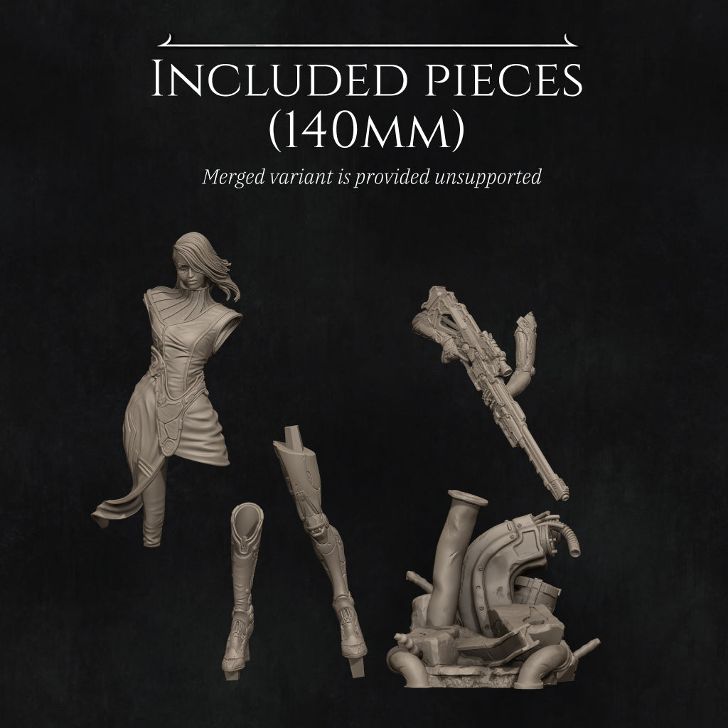 Aryn The Sniper Assassin | Garage Resin Kit Statue | D&D TTRPG Fantasy | Nerikson