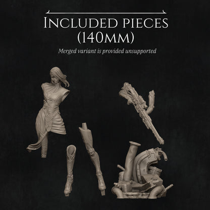 Aryn The Sniper Assassin | Garage Resin Kit Statue | D&D TTRPG Fantasy | Nerikson