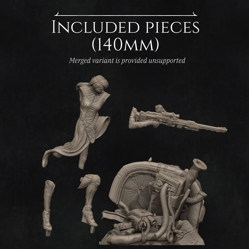 Aryn The Sniper Assassin | Garage Resin Kit Statue | D&D TTRPG Fantasy | Nerikson