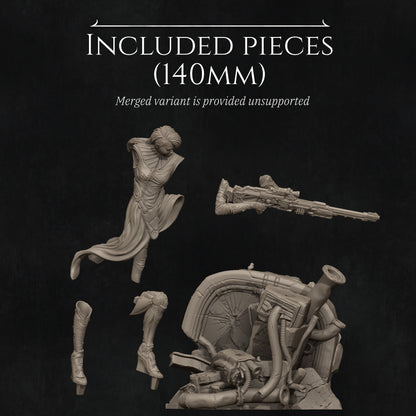 Aryn The Sniper Assassin | Garage Resin Kit Statue | D&D TTRPG Fantasy | Nerikson