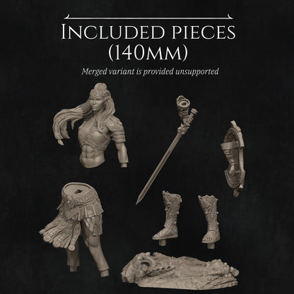 Fight of the Wolf, Gladiators | Garage Resin Kit Statue or Miniature | D&D TTRPG Fantasy | Nerikson