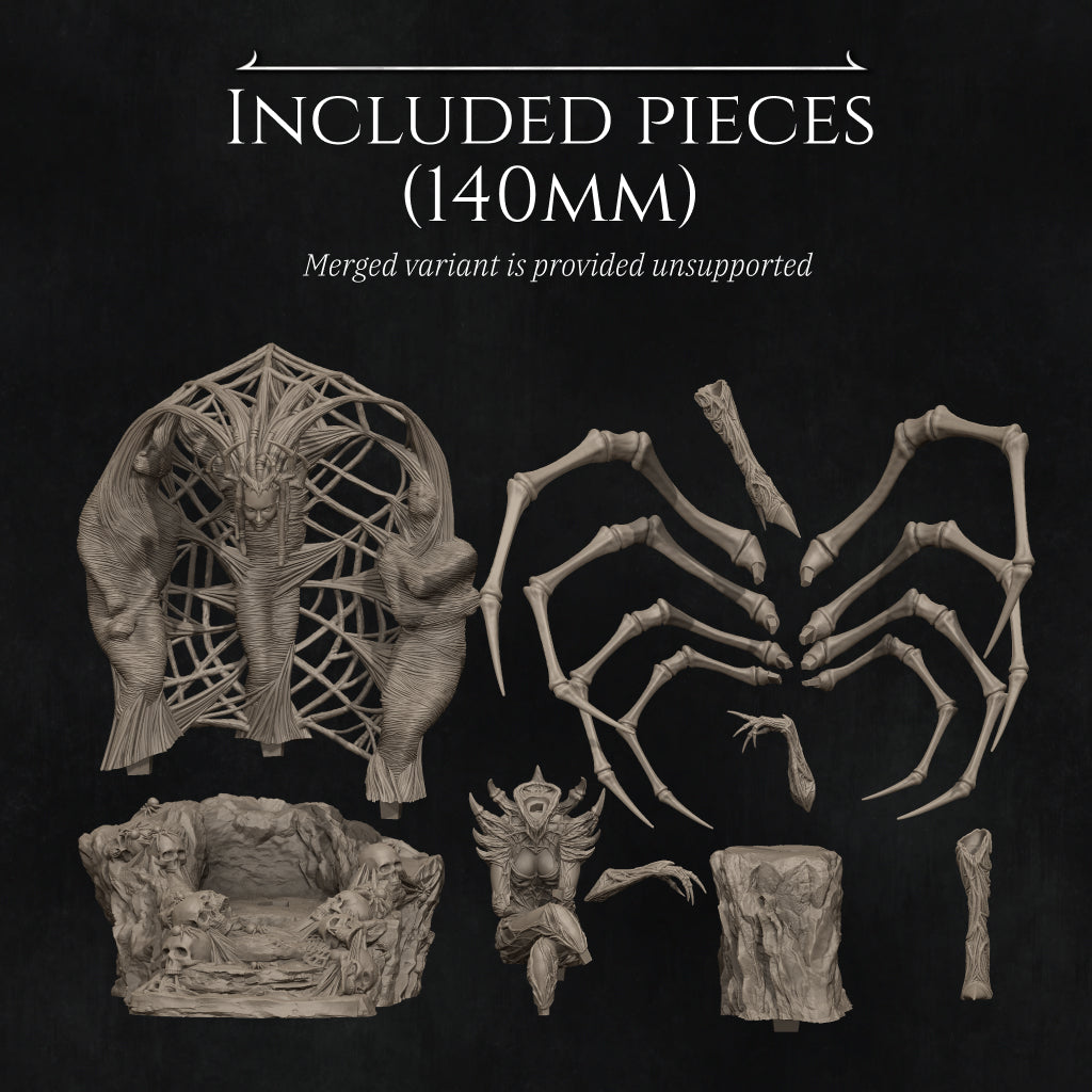 Spider Queen | Garage Resin Kit Statue | D&D TTRPG Fantasy | Nerikson