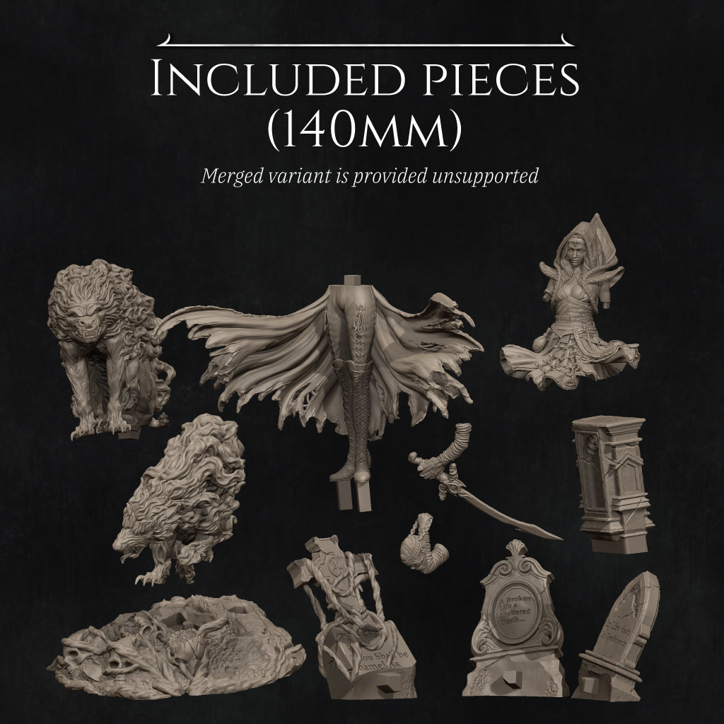 Camelia The Dark Summoner | Garage Resin Kit Statue | D&D TTRPG Fantasy | Nerikson