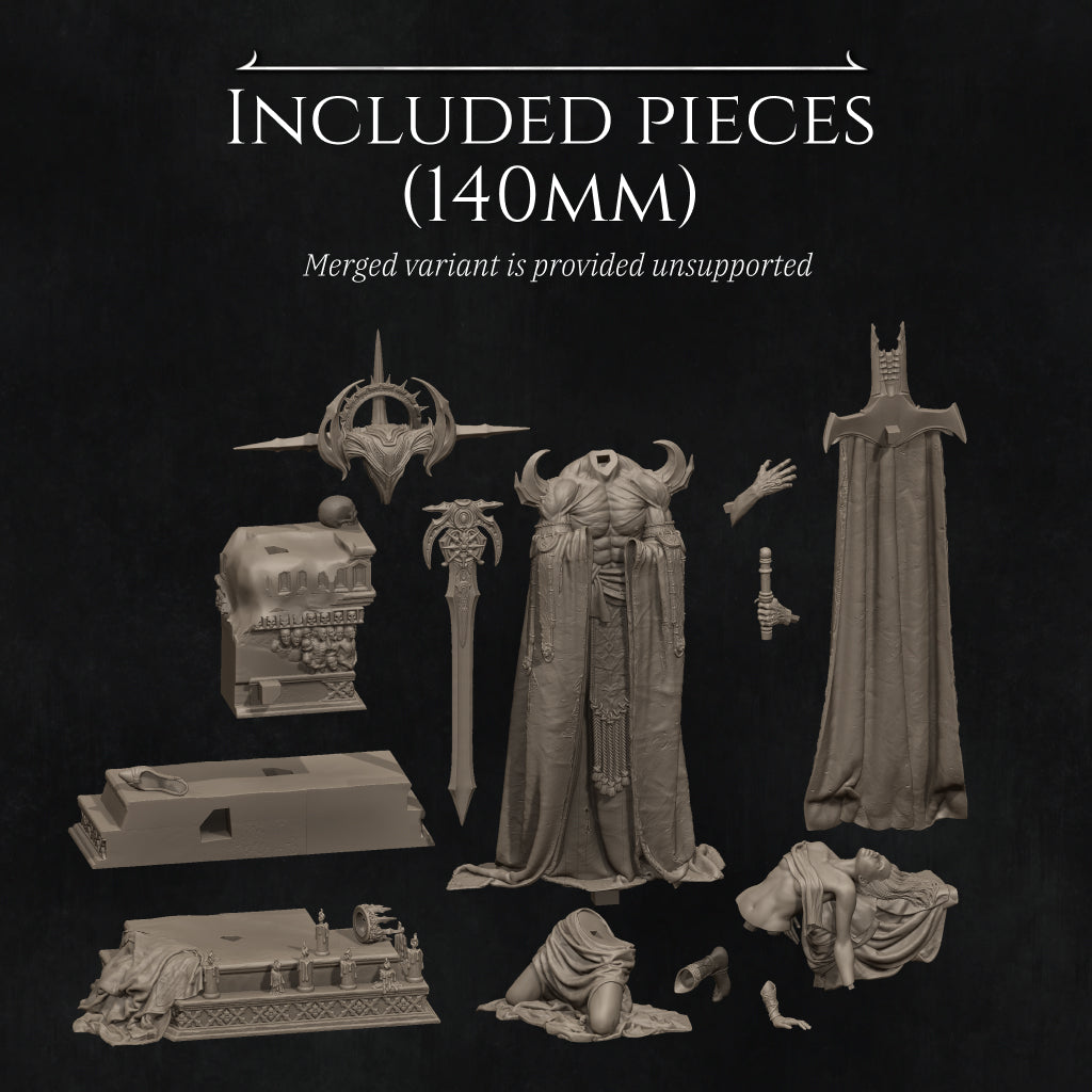 Dark Ending, Queen and Executioner | Garage Resin Kit Statue | D&D TTRPG Fantasy | Nerikson