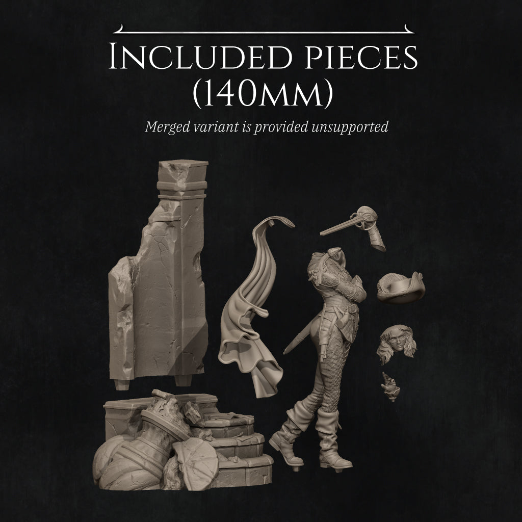 Camilla The Duelist | Garage Resin Kit Statue | D&D TTRPG Fantasy | Nerikson