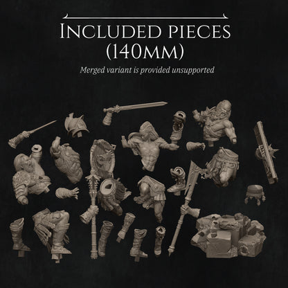 Fight of the Wolf, Gladiators | Garage Resin Kit Statue or Miniature | D&D TTRPG Fantasy | Nerikson