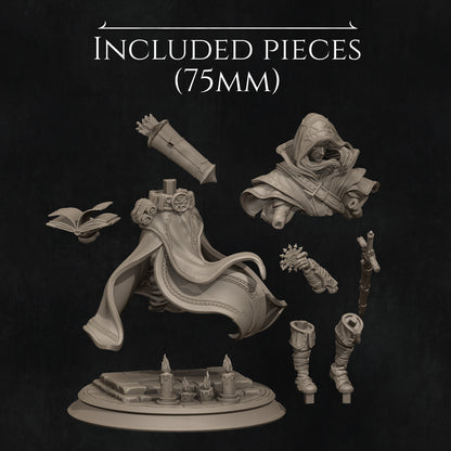 Elf Priest | Tabletop and Display Scales | D&D TTRPG Fantasy Miniature | Nerikson