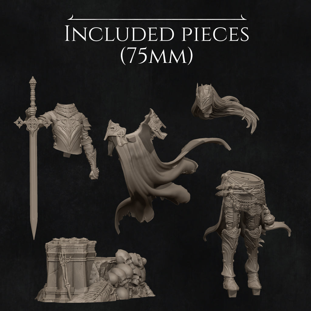 Laenith The Death Domain Cleric | Garage Resin Kit Statue | D&D TTRPG Fantasy | Nerikson