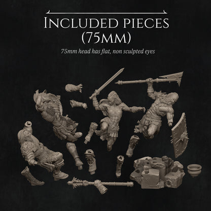 Fight of the Wolf, Gladiators | Garage Resin Kit Statue or Miniature | D&D TTRPG Fantasy | Nerikson