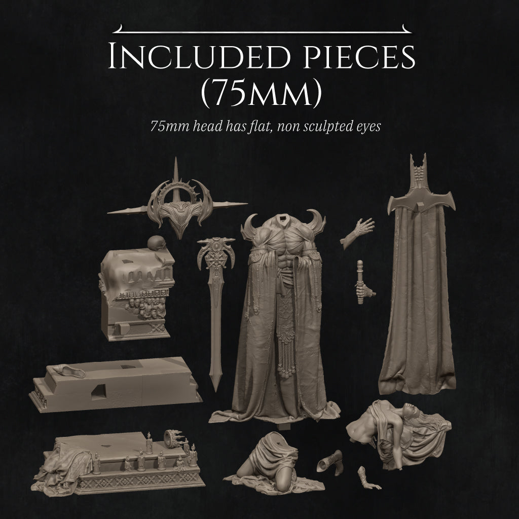 Dark Ending, Queen and Executioner | Garage Resin Kit Statue | D&D TTRPG Fantasy | Nerikson