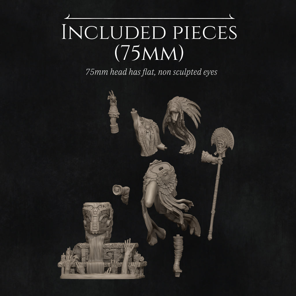 Necalin The Priestess of Death | Garage Resin Kit Statue | D&D TTRPG Fantasy | Nerikson