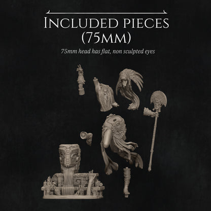 Necalin The Priestess of Death | Garage Resin Kit Statue | D&D TTRPG Fantasy | Nerikson