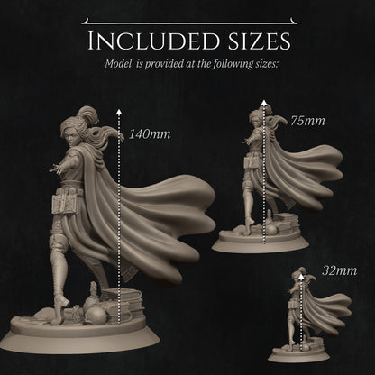 Elf Mage 2025 Update | Tabletop and Display Scales | D&D TTRPG Fantasy Miniature | Nerikson