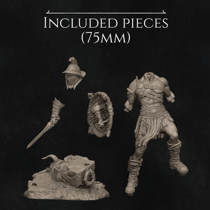 Fight of the Wolf, Gladiators | Garage Resin Kit Statue or Miniature | D&D TTRPG Fantasy | Nerikson