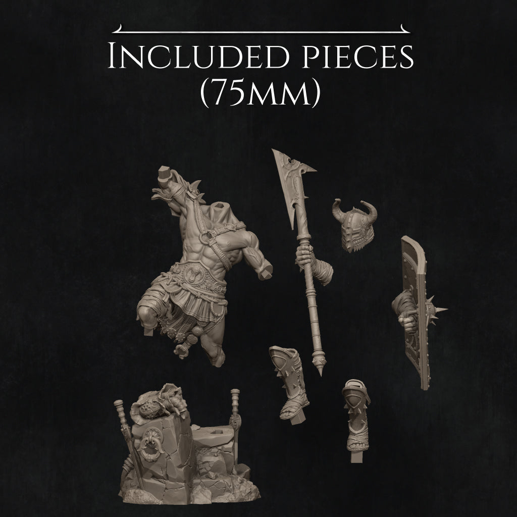 Fight of the Wolf, Gladiators | Garage Resin Kit Statue or Miniature | D&D TTRPG Fantasy | Nerikson